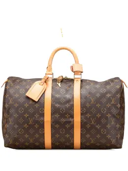 Louis Vuitton Pre-Owned: Коричневая дорожная сумка 
