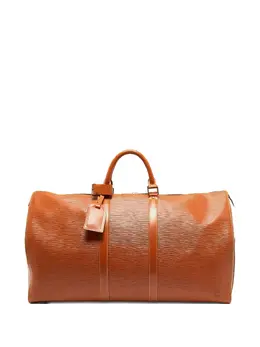 Louis Vuitton Pre-Owned: Коричневая дорожная сумка 