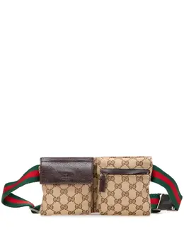 Gucci Pre-Owned: Коричневая поясная сумка 