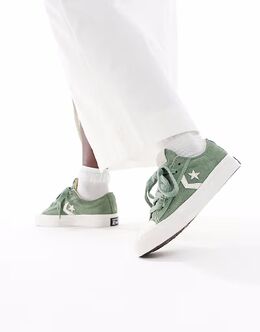 Converse: Кроссовки цвета хаки 