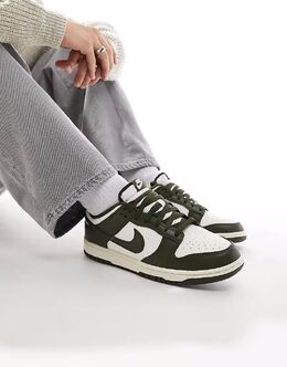 Nike: Кроссовки  Dunk Low Retro цвета хаки