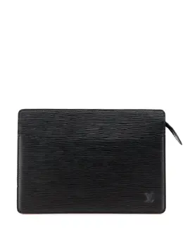 Louis Vuitton Pre-Owned: Чёрный клатч 