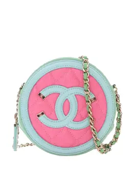 CHANEL Pre-Owned: Зелёная сумка через плечо 