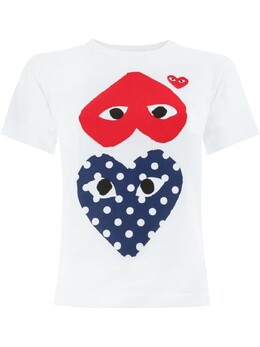 Comme Des Garçons Play: Белая футболка 