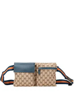 Gucci Pre-Owned: Коричневая поясная сумка 