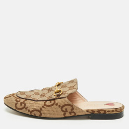Gucci: Бежевые сабо  Princetown