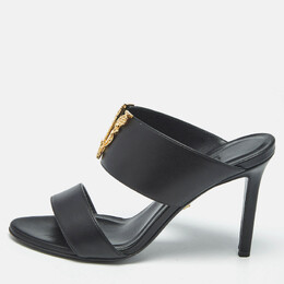 Versace: Чёрные сандалии  Virtus