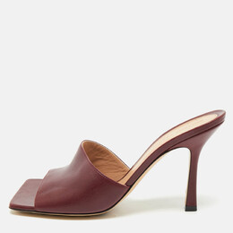 Bottega Veneta: Бордовые сандалии  Stretch