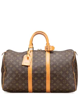 Louis Vuitton Pre-Owned: Коричневая дорожная сумка 