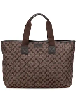 Gucci Pre-Owned: Коричневая сумка-шоппер 