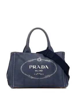 Prada Pre-Owned: Голубая сумка 