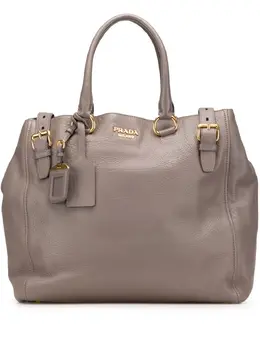 Prada Pre-Owned: Коричневая сумка-шоппер 