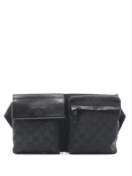 Gucci Pre-Owned: Чёрная поясная сумка 