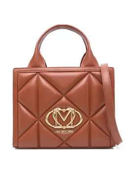 Love Moschino: Коричневая сумка-шоппер 