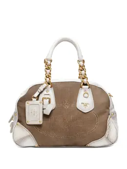 Prada Pre-Owned: Коричневая сумка-шоппер 