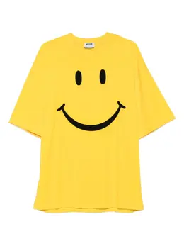 Moschino: Хлопковая футболка  Smiley