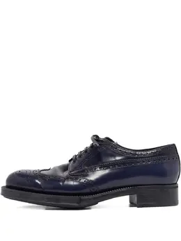 Prada Pre-Owned: Синие лоферы 