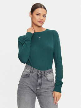 Tommy Jeans: Зелёный свитер 