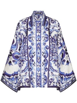 Dolce & Gabbana: Рубашка  Majolica с принтом