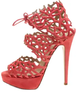Charlotte Olympia: Оранжевые сандалии 