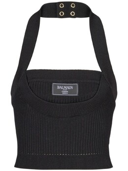 Balmain: Чёрный топ 