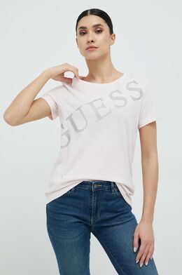 GUESS: Хлопковая футболка 