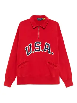 Polo Ralph Lauren: Красный свитшот 