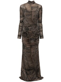 Blumarine: Платье с принтом 
