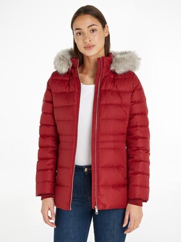Tommy Hilfiger: Красный пуховик 