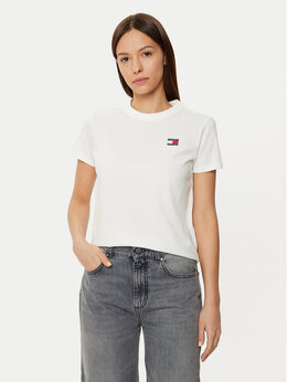 Tommy Jeans: Белая футболка 