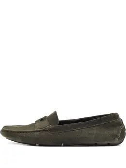 Prada Pre-Owned: Зелёные лоферы 