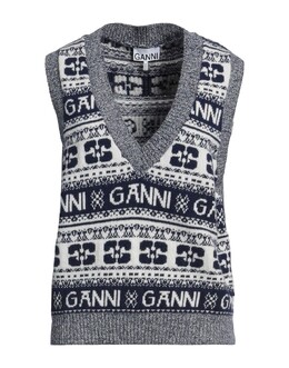 GANNI: Синий свитер 