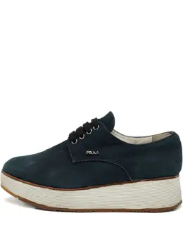 Prada Pre-Owned: Синие кроссовки 