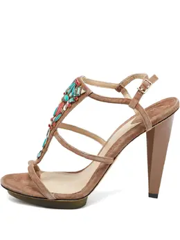 Brian Atwood: Коричневые сандалии 