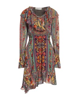 Etro: Зелёное платье 