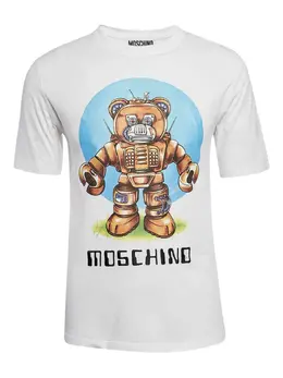 Moschino Pre-Owned: Белая футболка 