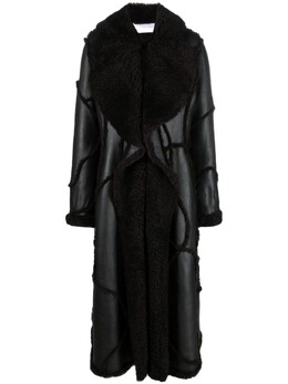 Chloé: Кожаное пальто 