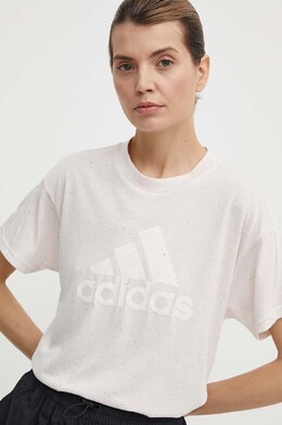 Adidas: Розовая футболка 