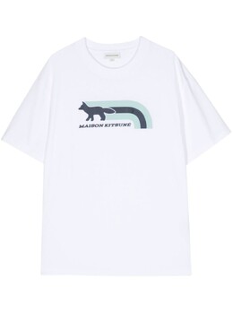 Maison Kitsuné: Футболка с принтом 