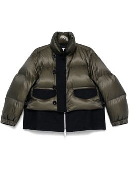 Sacai: Зелёная куртка 