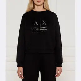 Armani Exchange: Чёрная толстовка 