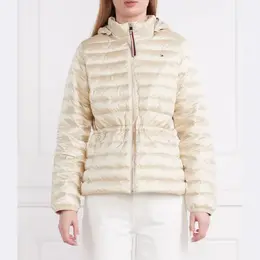Tommy Hilfiger: Бежевый пуховик 