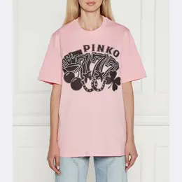 Pinko: Розовая футболка 