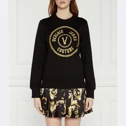 Versace: Чёрная толстовка 