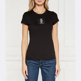 Armani Exchange: Чёрная футболка 