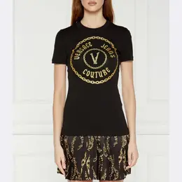 Versace: Обтягивающая футболка 