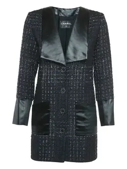 CHANEL Pre-Owned: Твидовое пальто 