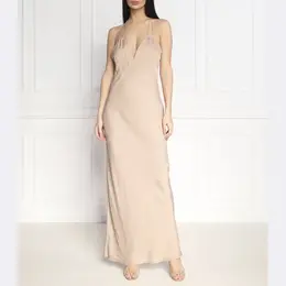 Calvin Klein: Бежевое платье 
