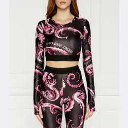 Versace: Короткая блуза 