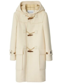 Burberry: Пальто с капюшоном 